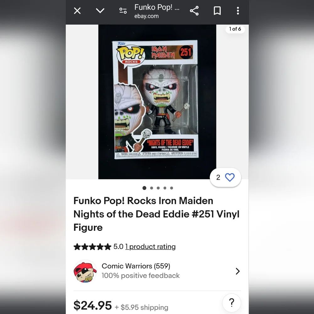 Funko Pop!  5pc Iron Maiden's Eddie Collectible Bundle Set NWOT UNOPENED - Picture 8 of 16